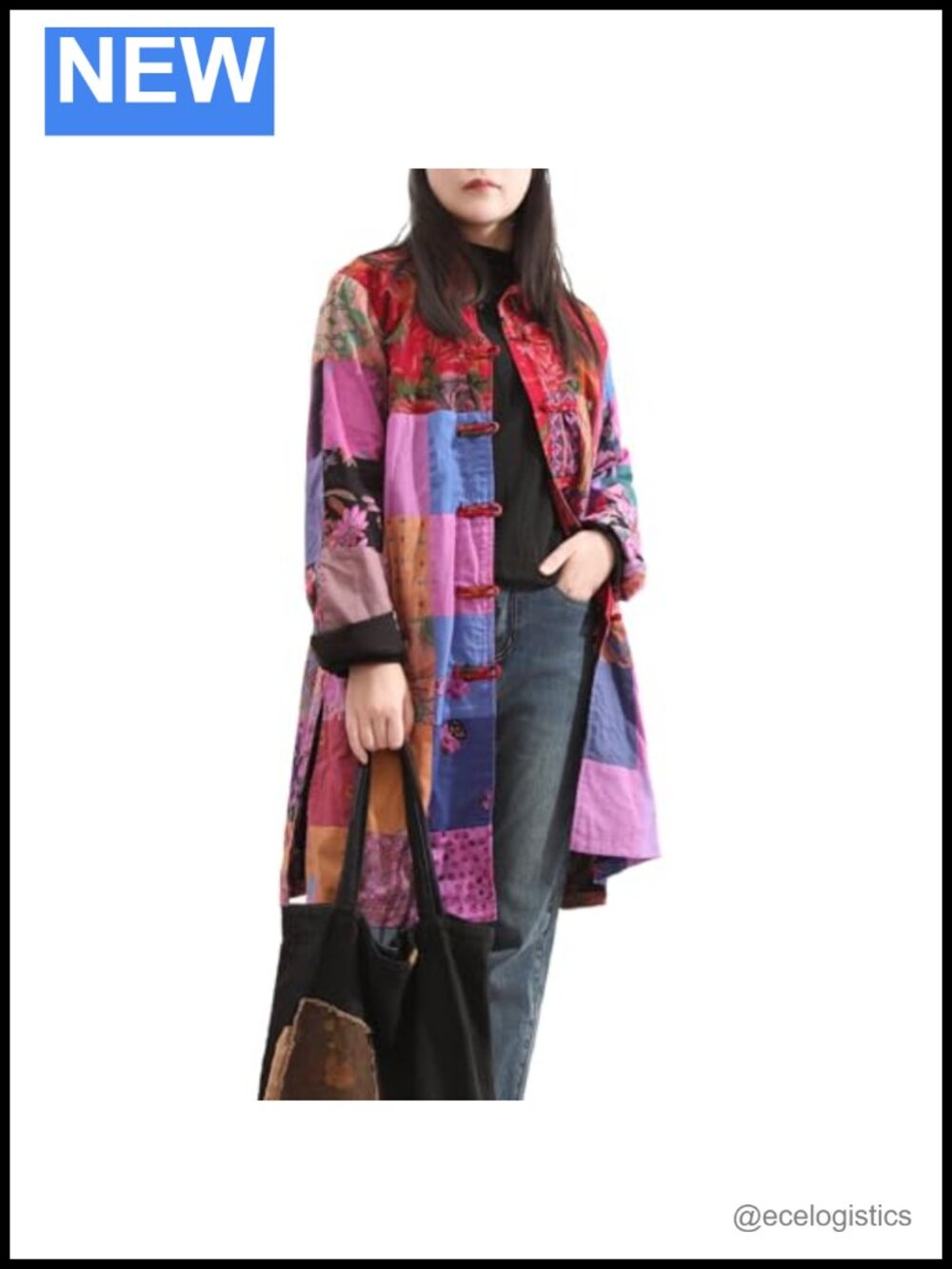 Boho Patchwork Jacket Women Lightweight Artistic Vintage Coat Handcrafted